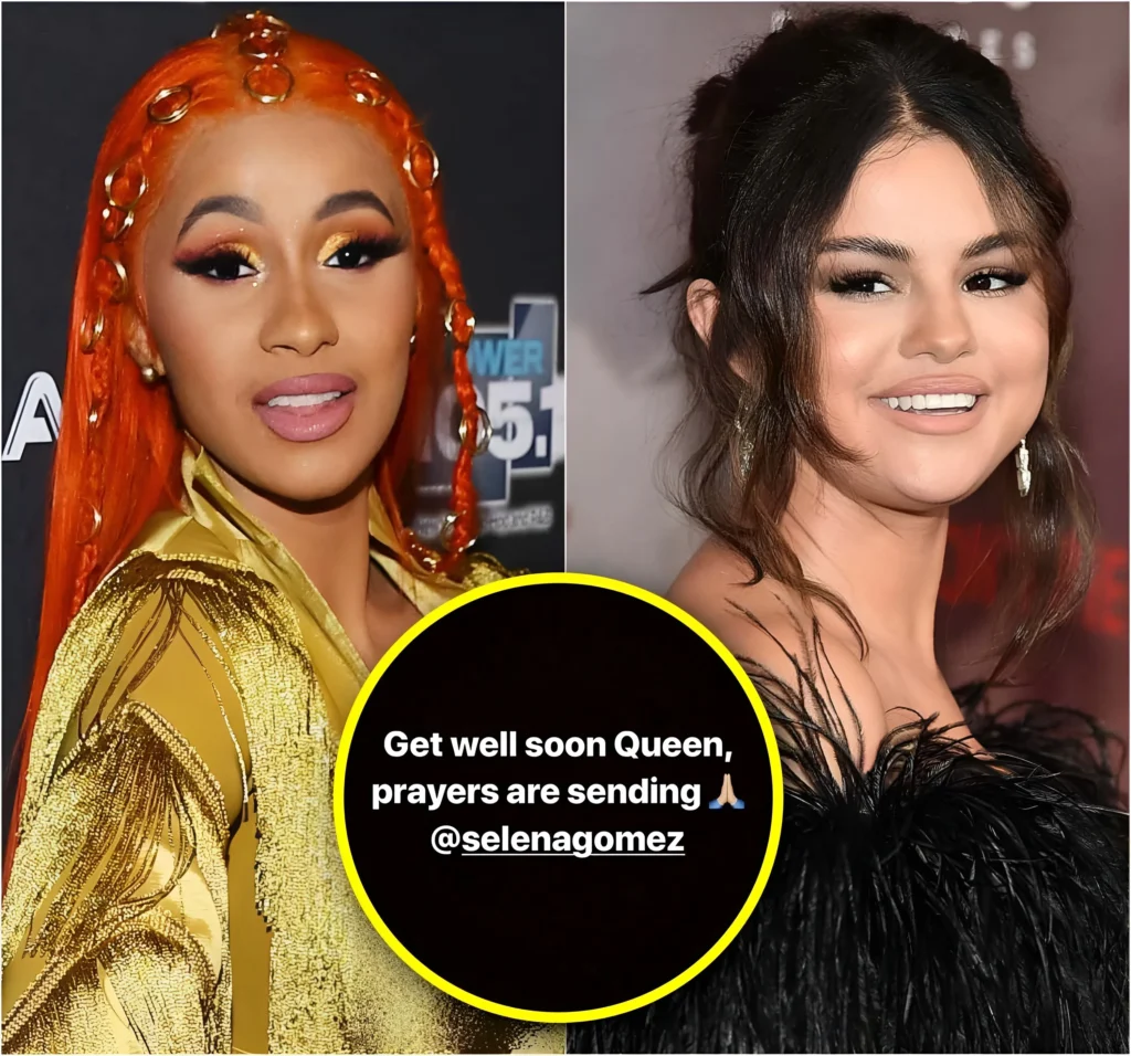 (X) Cardi B sent messages to Selena Gomez after hearing about her