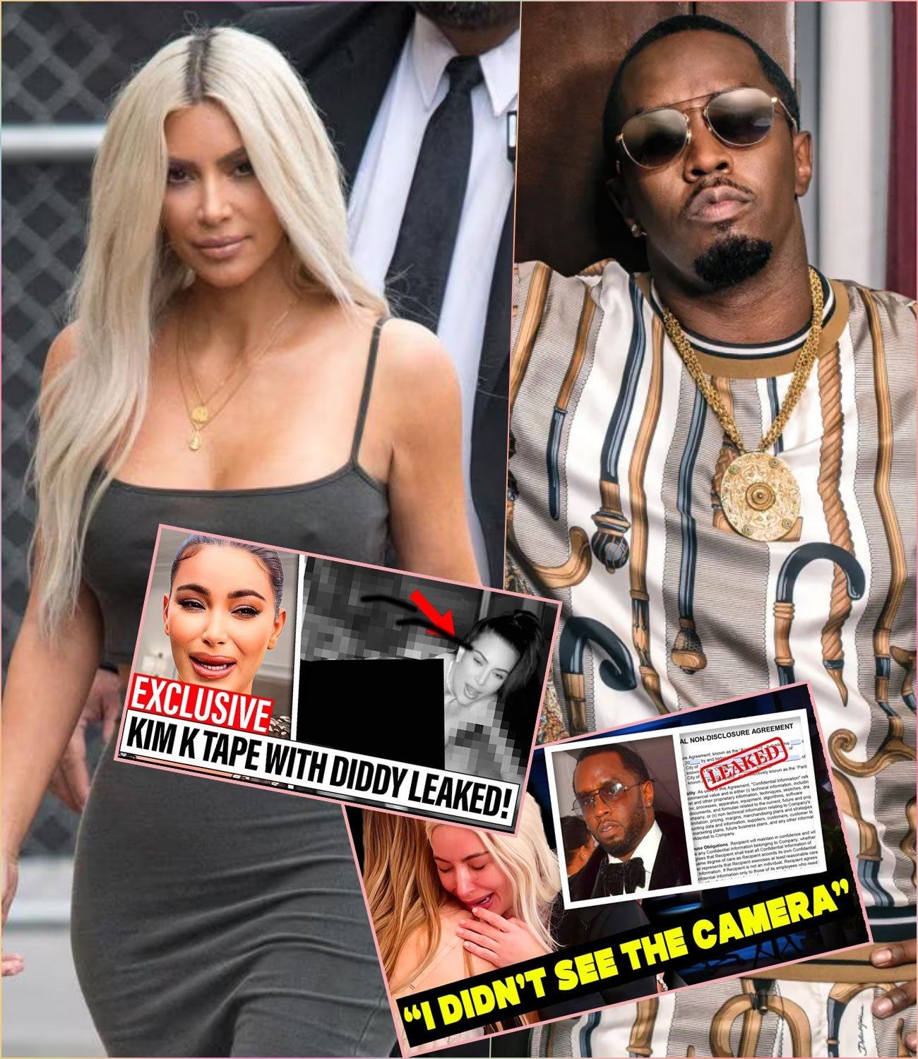 Kim Kardashian shocked as the leaked video of Diddy panicking in bed causing a stir online - News