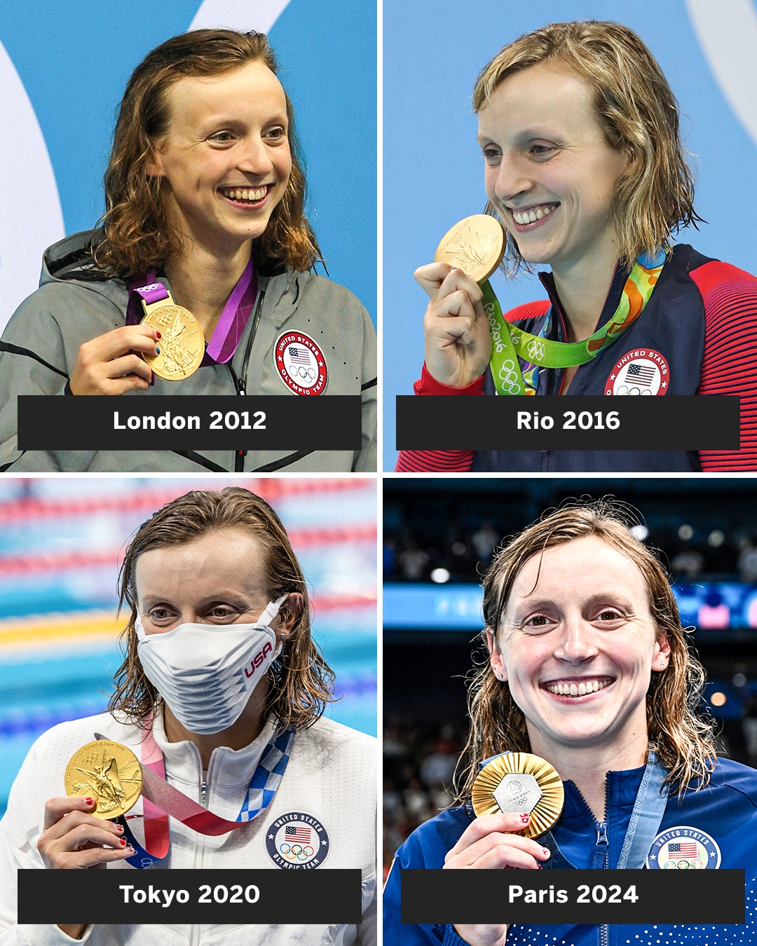 Katie Ledecky smashes US female record with ninth gold medal, making