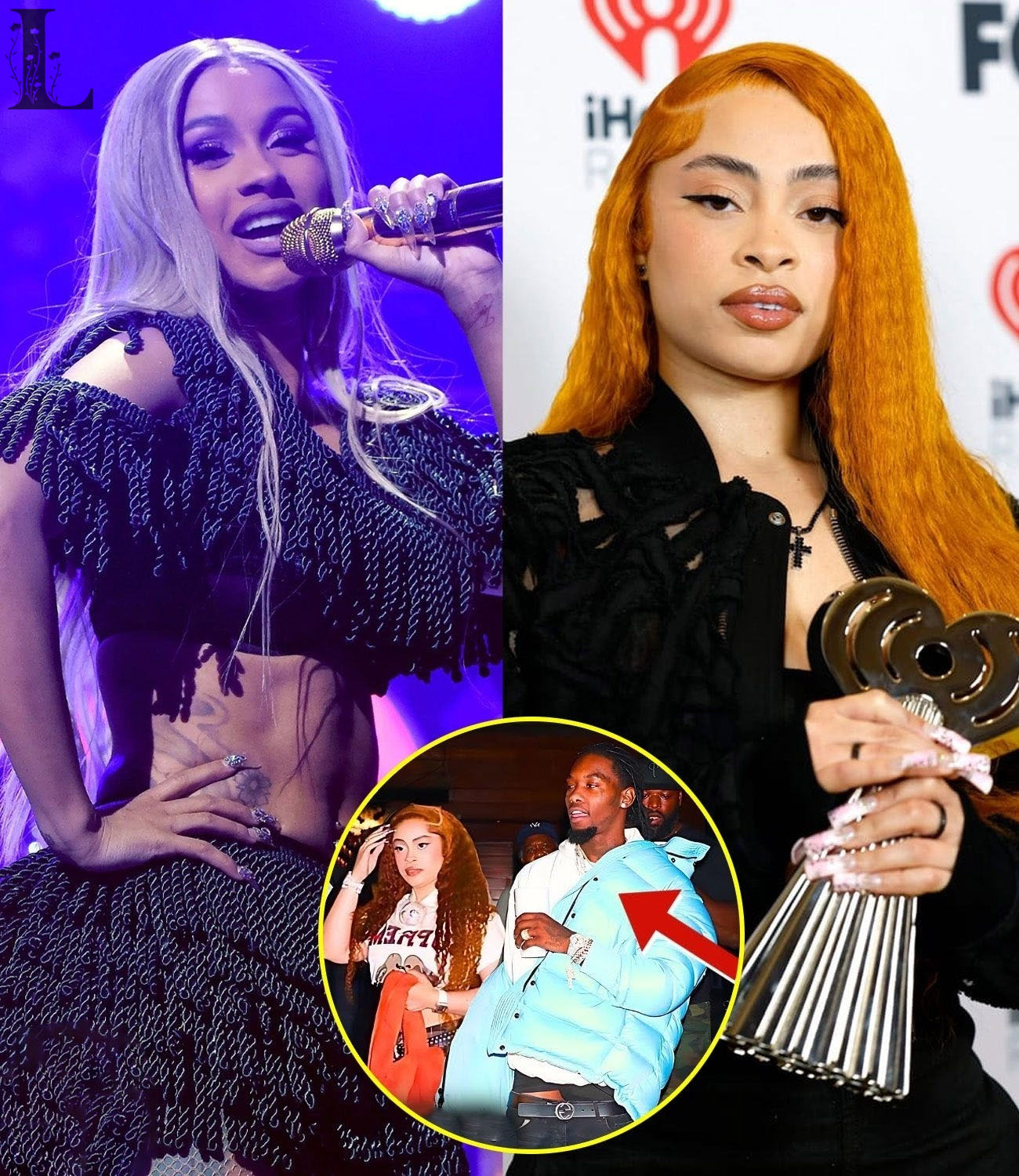 **heated Tension: Cardi B Confronts Ice Spice After Offset’s Cheating 